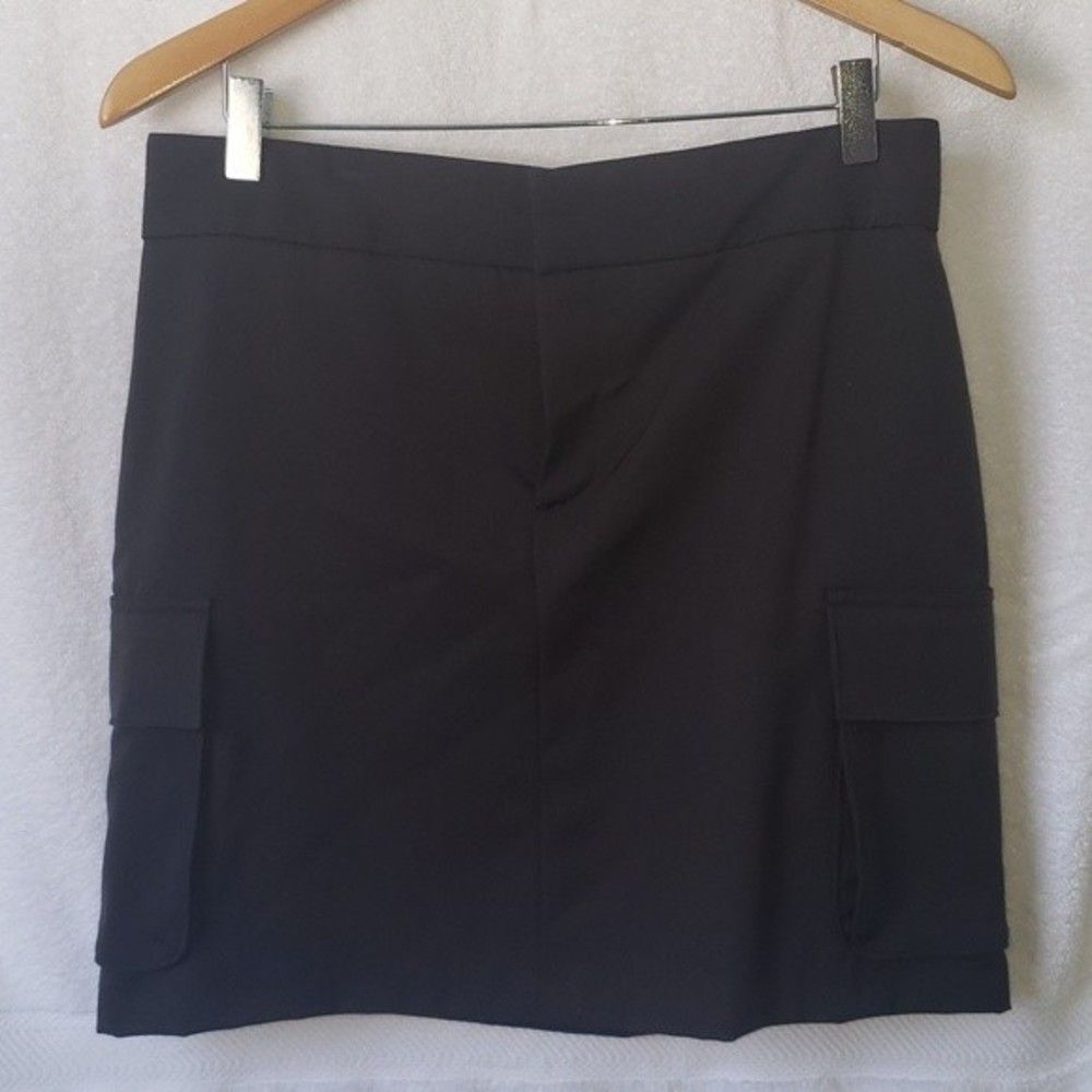 Banana Republic Factory Cargo Skirt Fully Lined, Size Medium Black/Dark Grey